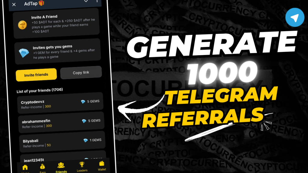 How to Generate Unlimited Referrals on any Telegram Bots